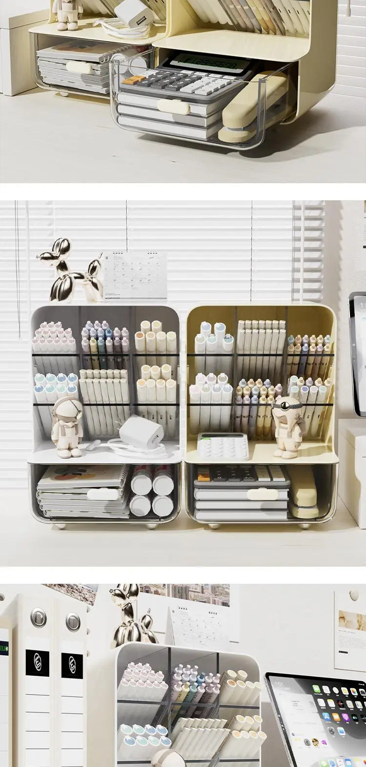 Slanted Desk Organizer – Large Capacity Stationery Holder for Office Storage