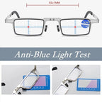 Folding Metal Reading Glasses – Anti-Blue Light Eyewear for Men and Women