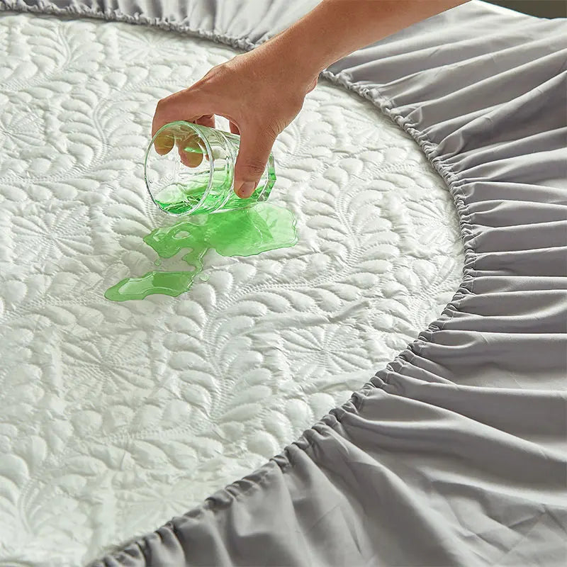 Quilted Waterproof Mattress Protector – Fitted Sheet for Bedding Protection