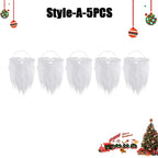 Faux White Santa Beard – Plush Costume Accessory for Kids and Adults