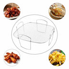 Multifunctional Roasting Rack – Stainless Steel for Air Fryer Cooking