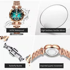 Elegant Stainless Steel Quartz Watch – Luxury Fashion Accessory for Women
