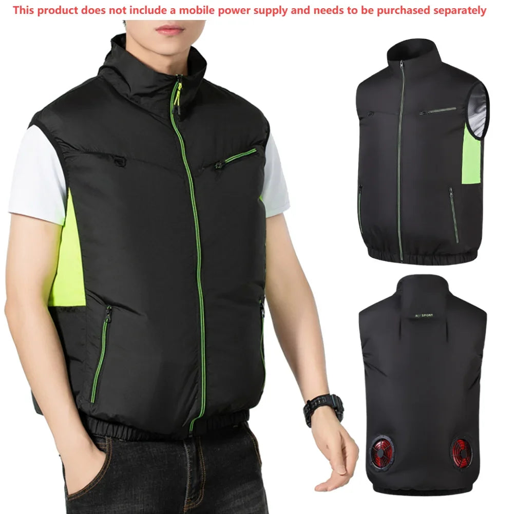 Cooling Fan Vest – Air Conditioned Heat Resistant Jacket for Outdoor Fishing Hiking