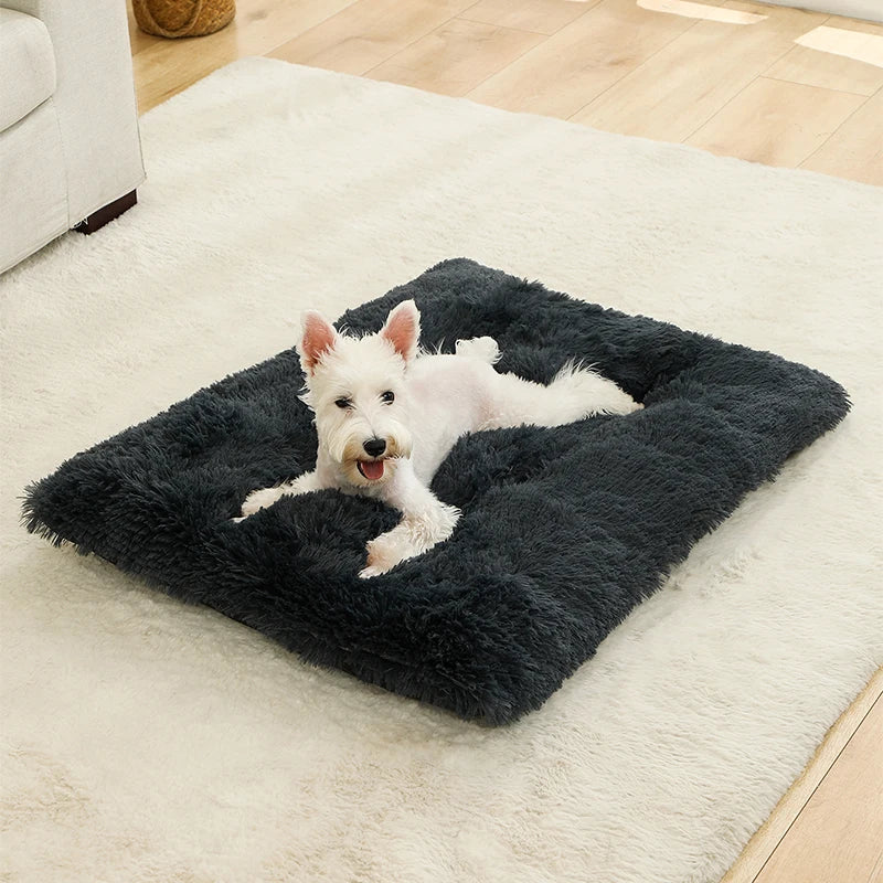 Plush Pet Bed – Soft Long Fur Cushion for Dog and Cat Sleeping