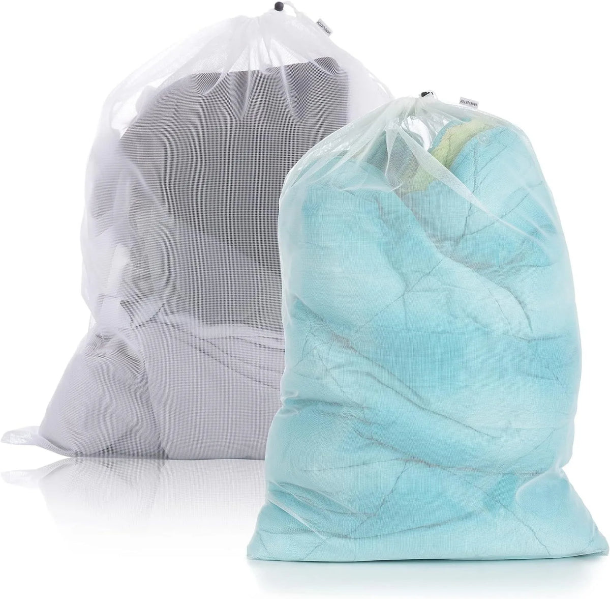 Large Mesh Laundry Bag – 60x90cm Drawstring Organizer for Washing Clothes