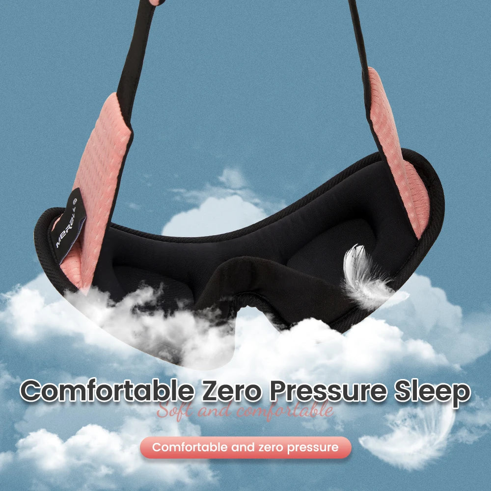 Memory Foam Sleep Mask – Ergonomic 3D Blindfold for Travel and Sleeping