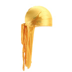 Silky Long Tail Durag – Satin Wave Cap for Men and Women Hair Styling