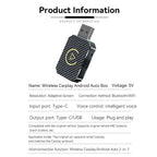 Wireless CarPlay and Android Auto Adapter – 5GHz USB Plug and Play for Cars