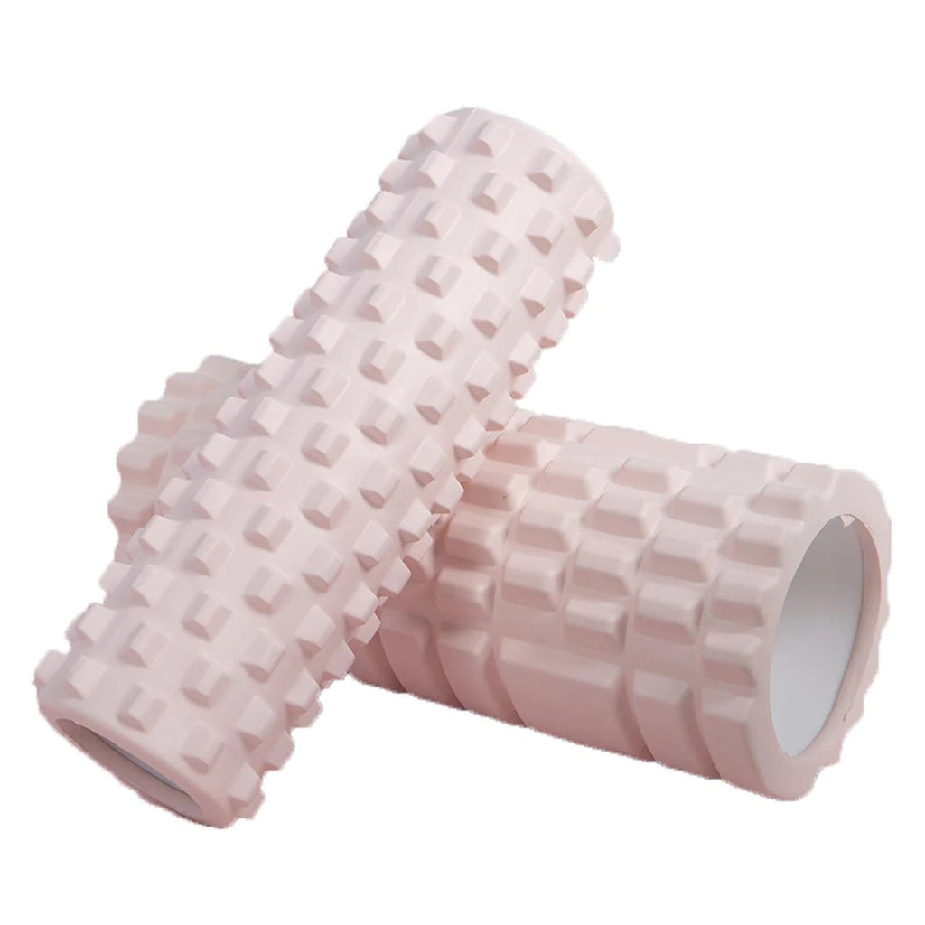 33cm Foam Yoga Massage Roller – Textured Grid Muscle Recovery for Gym Training