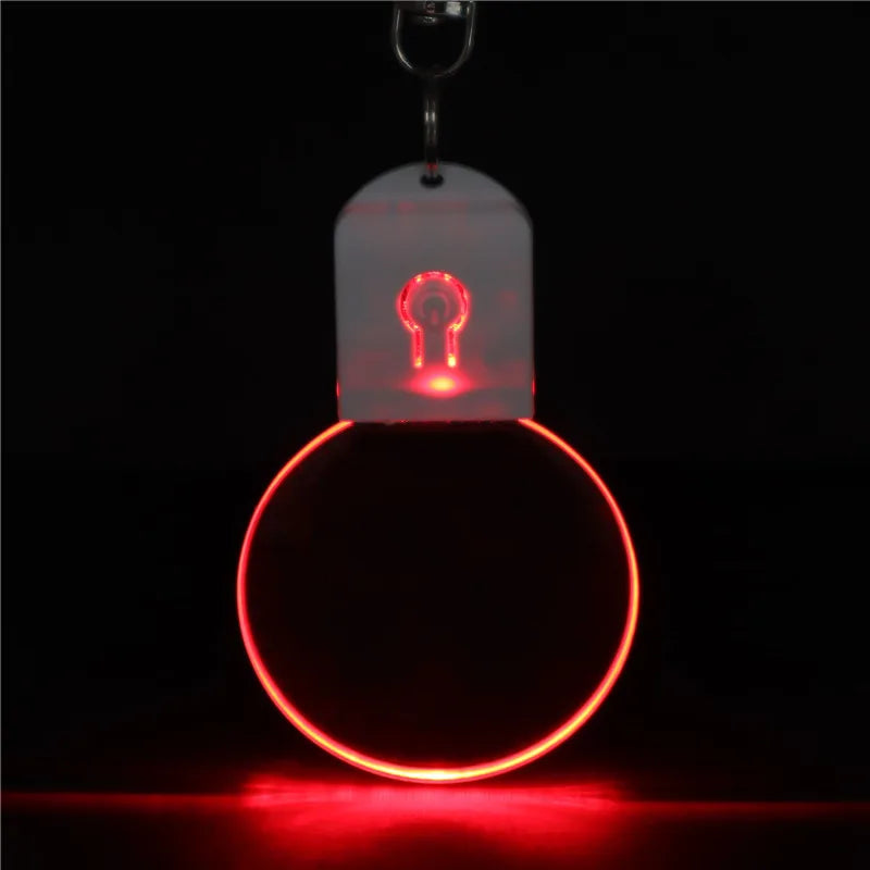 Acrylic LED Keychain – RGB Light Up Key Pendant for DIY Wedding Decor Gifts