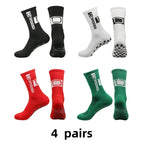 Non-Slip Silicone Grip Sports Socks – Mid-Calf Athletic Gear for Football Yoga