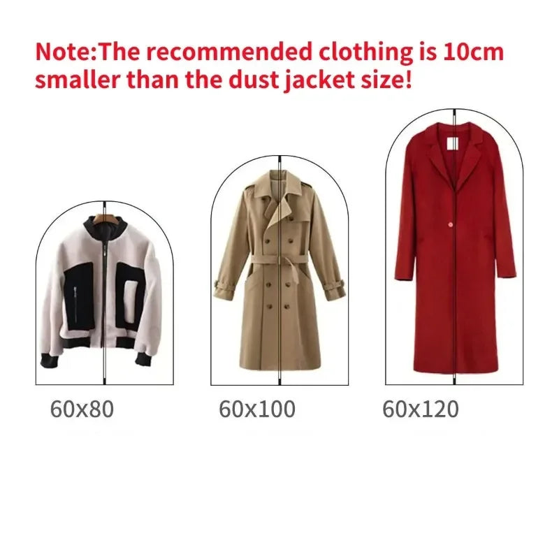 Transparent Zippered Garment Bag – Dustproof Cover for Suit and Dress Storage