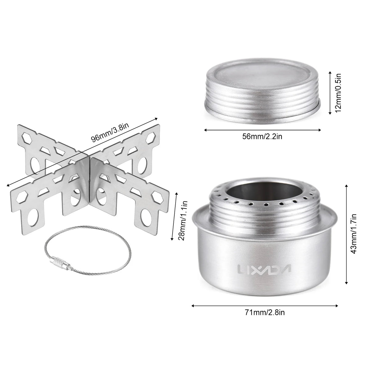 Portable Alcohol Stove Windshield – Ultralight Aluminum for Camping Hiking