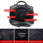 Genuine Leather Laptop Backpack – 14 Inch Business Bag for Men