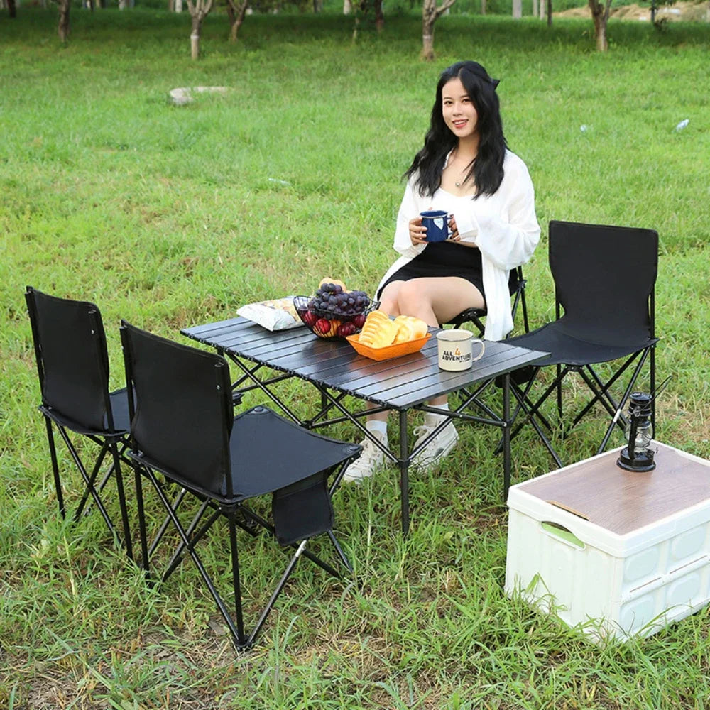 Aluminum Folding Camping Table – Lightweight Portable Desk for Picnics