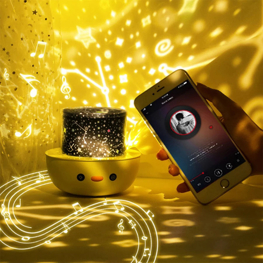 Rotating Galaxy Music Projector – Bluetooth LED Night Light for Kids Bedroom