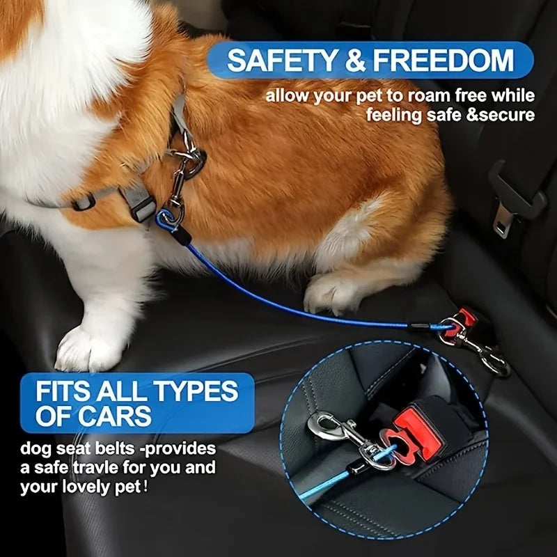 Chew-Proof Dog Car Harness – Durable Safety Seat Belt for Travel
