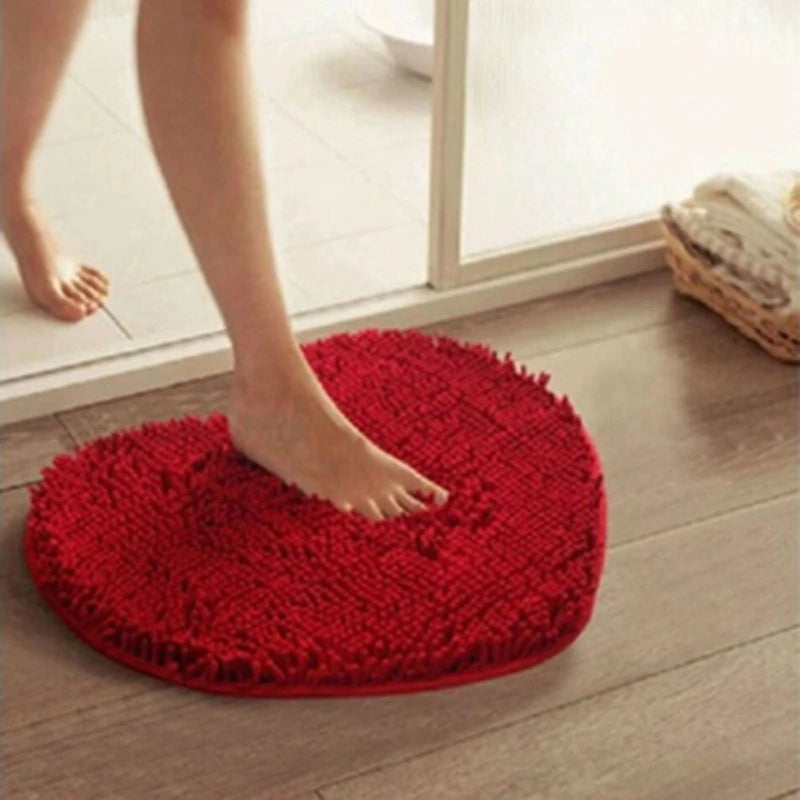 Faux Sheepskin Heart Rug – Large Fluffy Area Carpet for Bedroom Decor