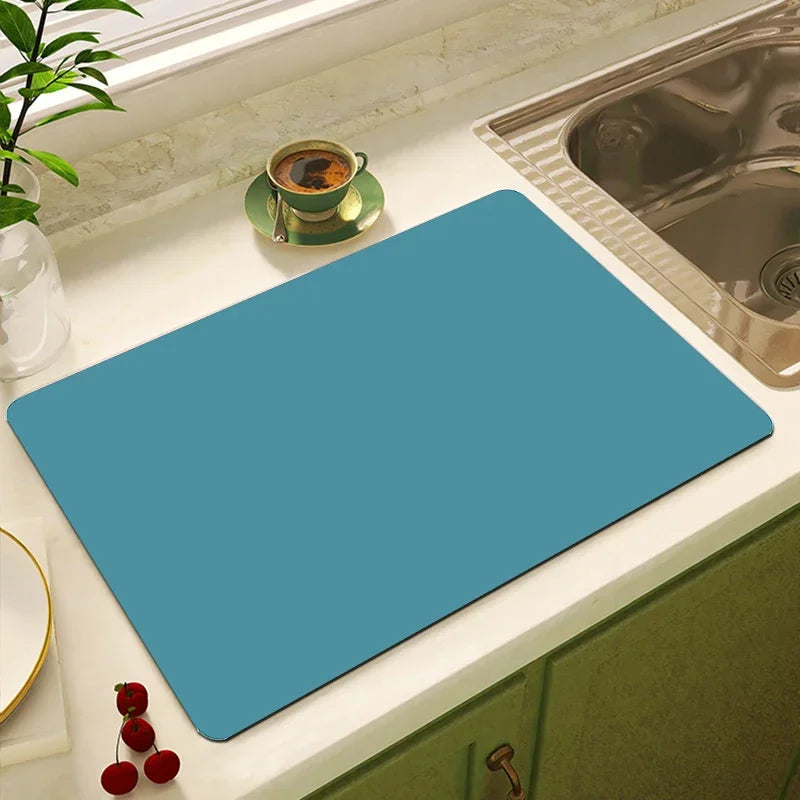 Absorbent Kitchen Drying Mat – Large Antiskid Pad for Tableware and Bathroom