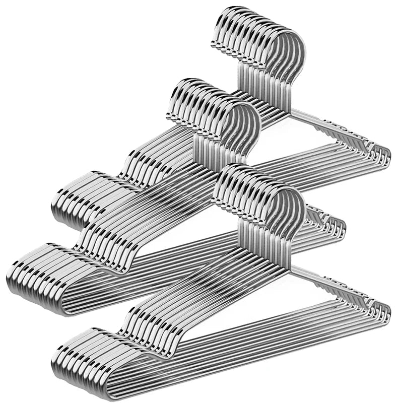Metal Clothes Hangers – Heavy Duty Non-Slip Racks for Closet Organization
