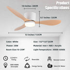 Modern LED Ceiling Fan – 42 52 Inch DC Motor for Nordic Home Lighting