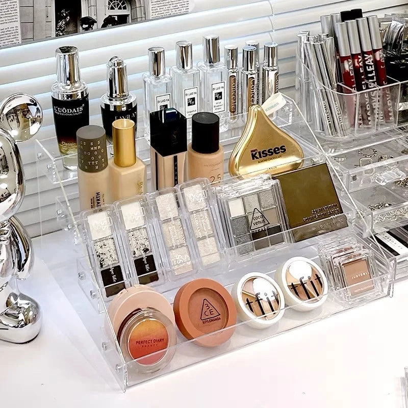 Acrylic Display Stand – Tiered Shelf for Nail Polish Perfume and Cosmetics