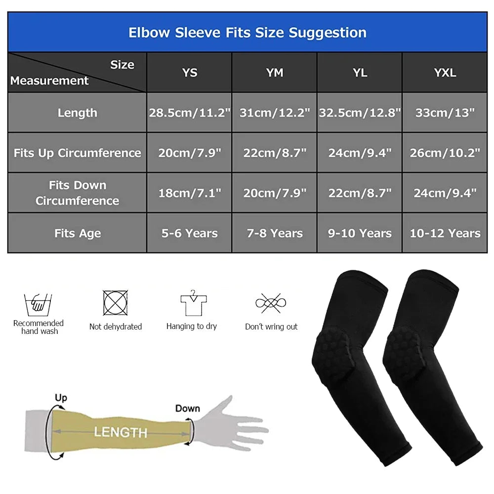 Honeycomb Knee and Elbow Pads – Protective Compression Gear for Youth Sports