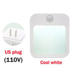 Motion Sensor LED Night Light – Dimmable EU Plug for Bedroom and Corridor