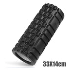 33cm Foam Yoga Massage Roller – Textured Grid Muscle Recovery for Gym Training