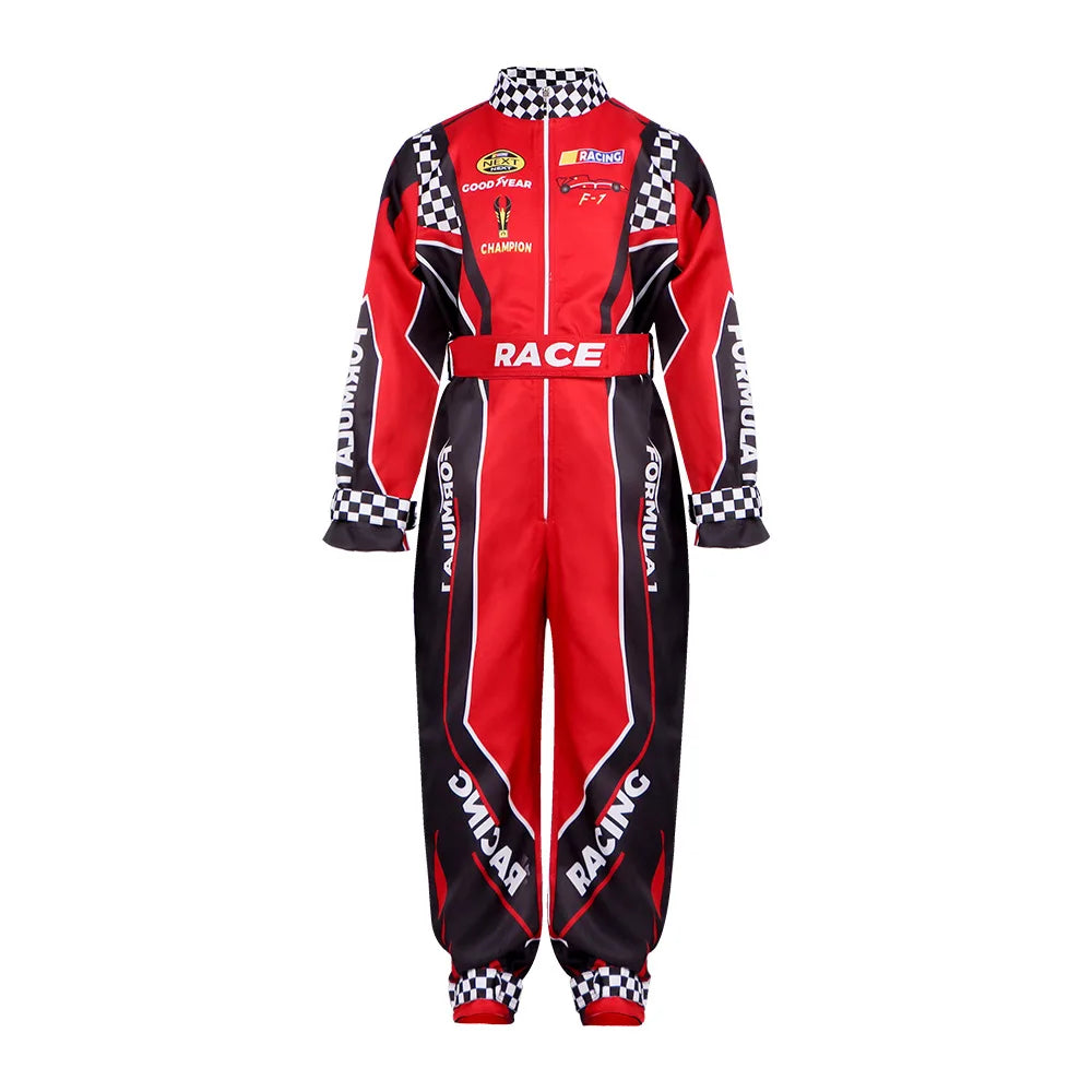 Red Racing Jumpsuit – Classic One-Piece Costume for Karting and Cosplay