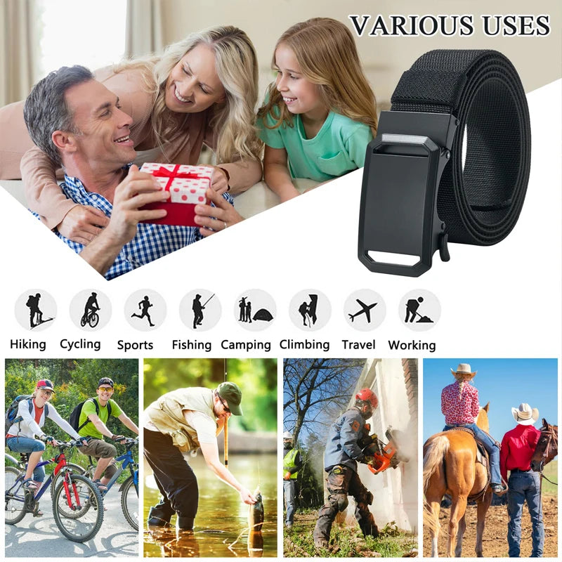 Tactical Canvas Belt – Durable Automatic Buckle for Men Outdoor Hunting