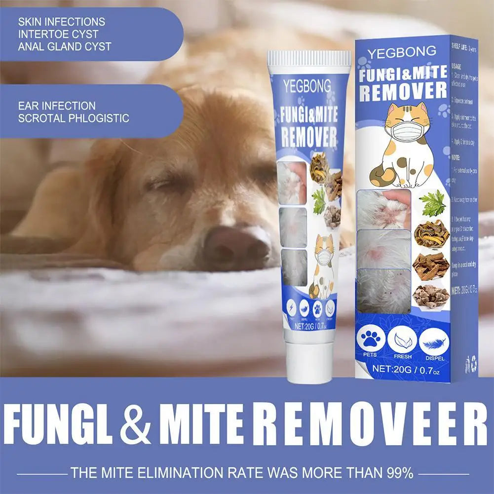 Pet Mite Removal Cream – Antifungal Skin Treatment for Dog and Cat Care
