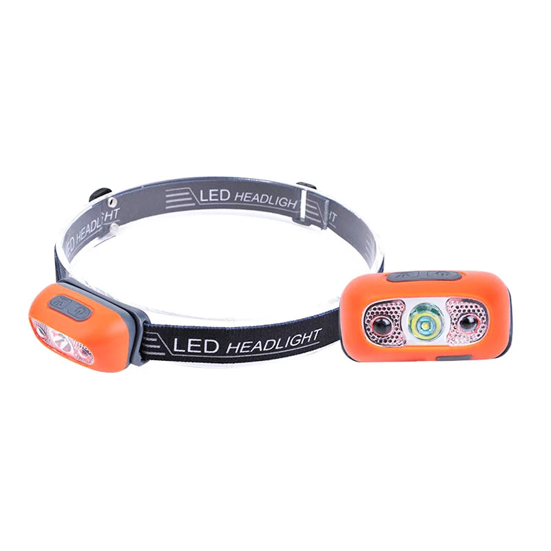Rechargeable LED Headlamp – Waterproof Motion Sensor Torch for Outdoor Camping