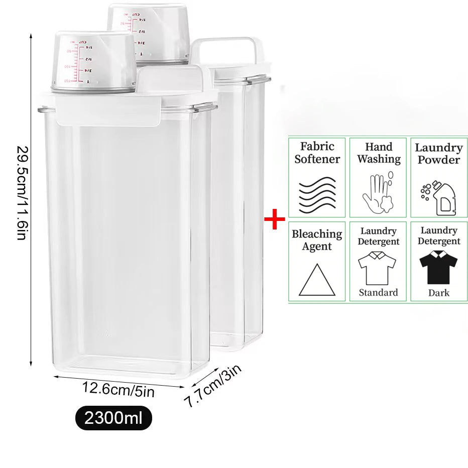 Refillable Laundry Dispenser – Multi-Size Storage Tank for Detergent Powder