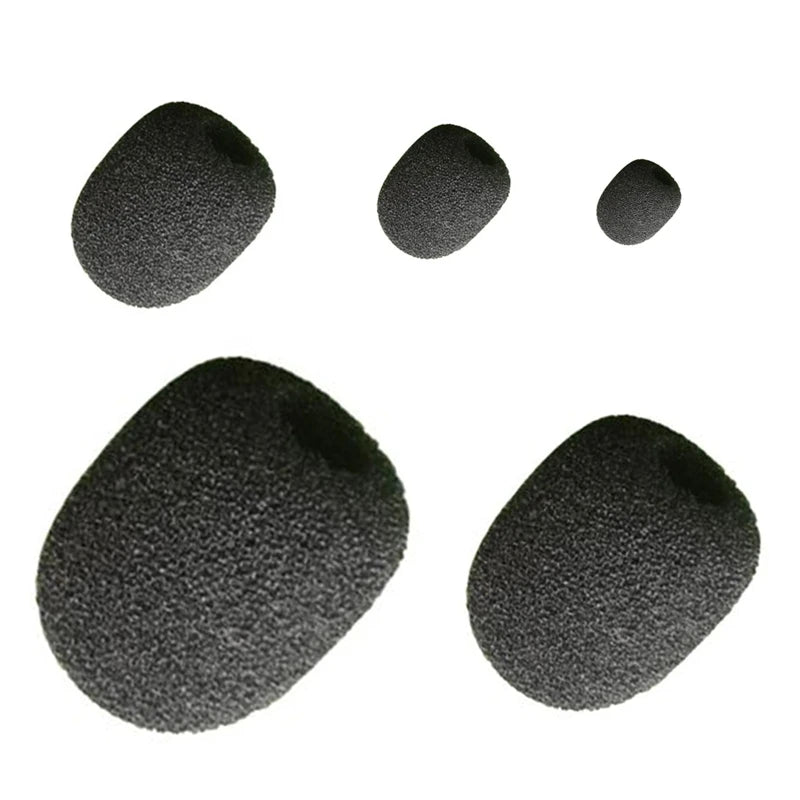 Microphone Foam Windscreen Covers – 5 Sizes for Headset Noise Reduction
