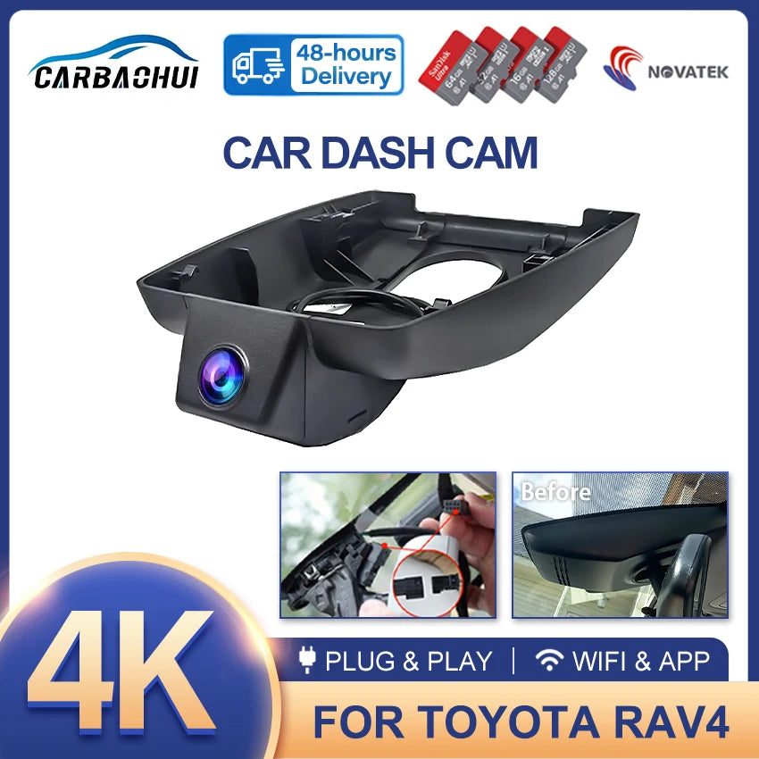 4K HD Dash Cam – WIFI Car Video Recorder for Toyota RAV4