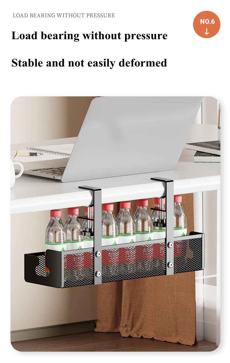 Extendable Metal Cable Tray – Clamp-On Cord Organizer for Office Desk