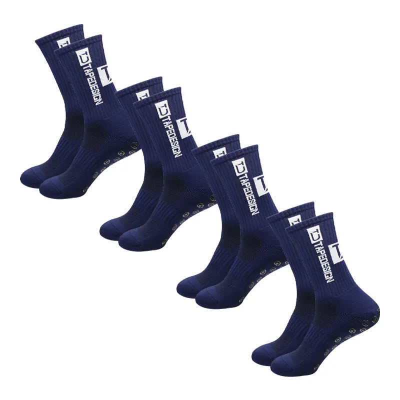Anti-Slip Athletic Socks – Cotton Grip Crew for Soccer and Basketball
