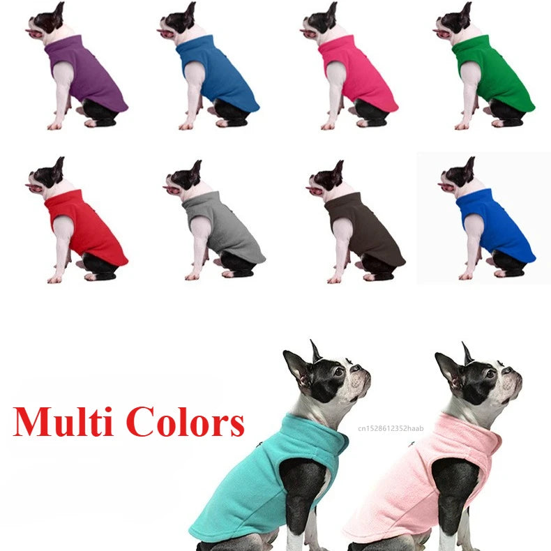 Fleece Dog Sweater with D-Ring – Soft Winter Warmth for Small Pets