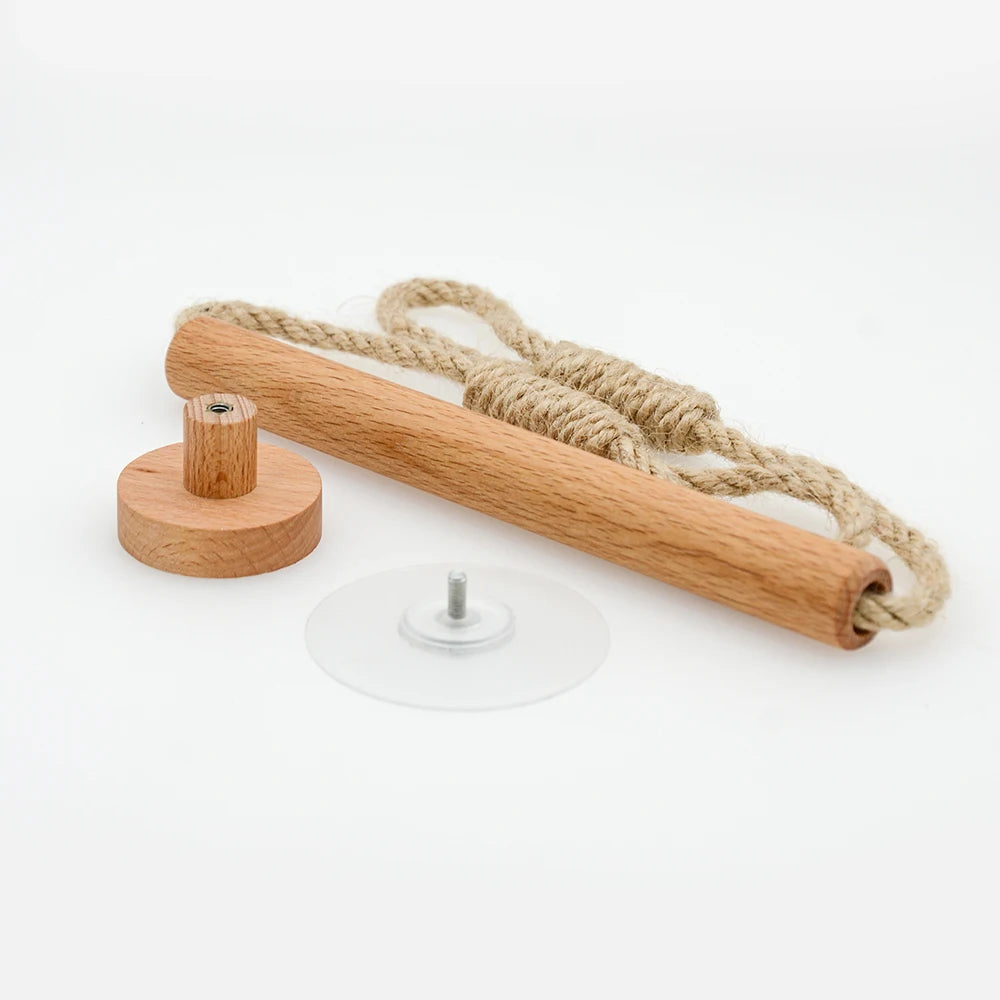 Adhesive Hemp Paper Towel Holder – Wall Mounted Rack for Bathroom Storage