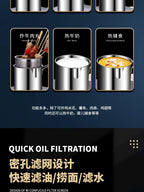 Stainless Steel Deep Fryer – Multifunctional Pot for French Fries and Chicken