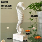 Wooden Marine Ornament Set – Nautical Starfish Decor for Coastal Home Living