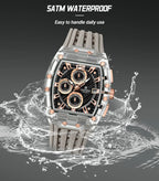 NAVIFORCE Silicone Chronograph Watch – Waterproof Sport Accessory for Men