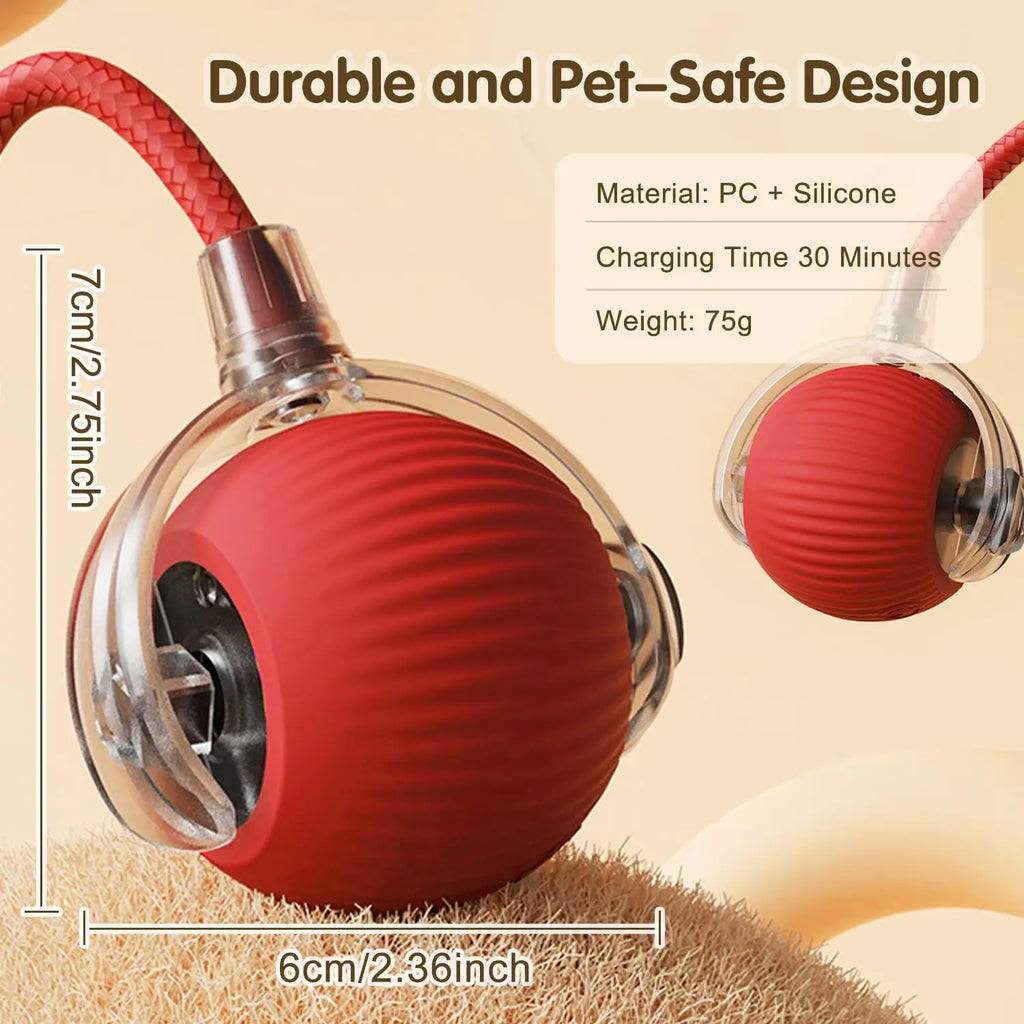 Interactive Rolling Cat Ball – Rechargeable Smart Toy for Pet Exercise