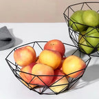 Modern Iron Fruit Basket – Decorative Wire Storage Bowl for Home Kitchen
