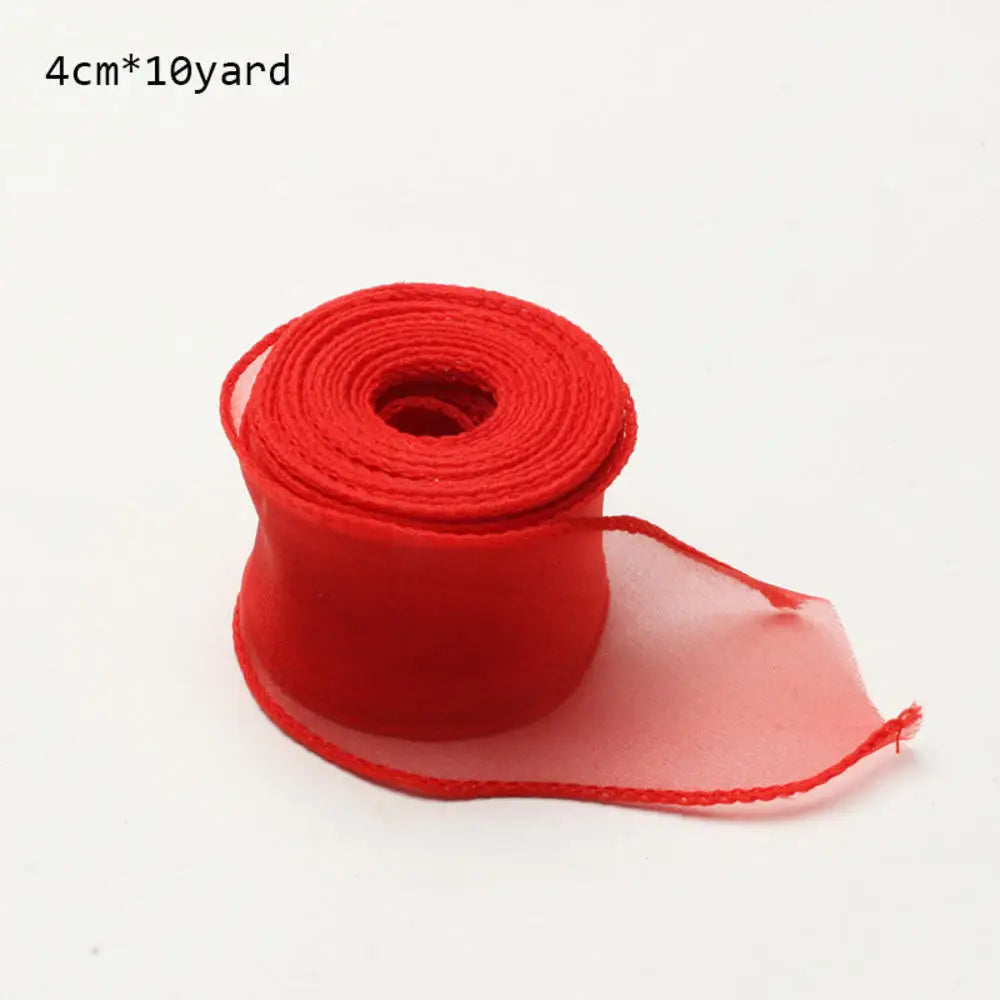 Chiffon Silk Ribbon – 10 Yard Organza Fabric for Wedding Decor and Crafting