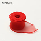 Chiffon Silk Ribbon – 10 Yard Organza Fabric for Wedding Decor and Crafting