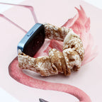 Printed Fabric Scrunchie Band – Soft Nylon Strap for Huawei Band 7 Women