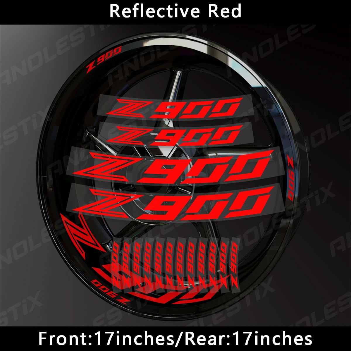 Reflective Motorcycle Rim Stripes – Wheel Hub Decals for Kawasaki Z900