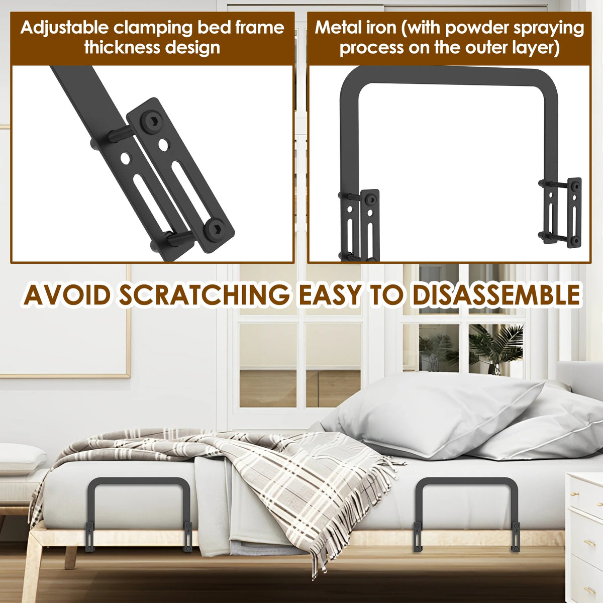 Metal Mattress Retainer Bars – Adjustable Non-Slip Gaskets for Bed Stability